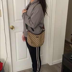 Gucci monogram web medium crossbody messenger bag